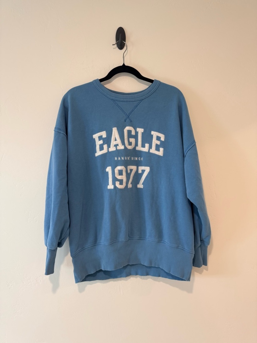 American Eagle Blue Crewneck Sweatshirt S/PCH Vintage Vibes Cozy - Picture 3 of 7
